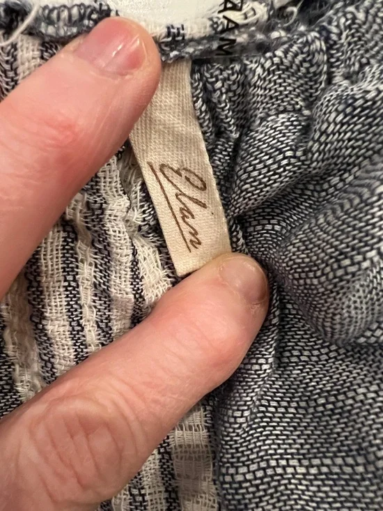 Elan Gray & White Striped Strapless Cropped Jumpsuit - Picture 8 of 8